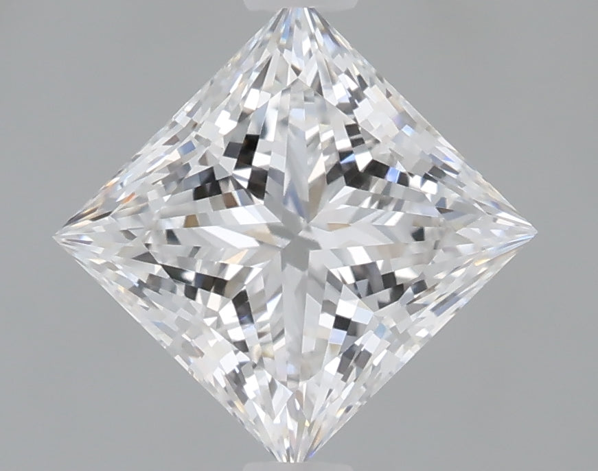 1.60 Carat Princess Shaped, Ideal Cut, D Color, VS1 Clarity, IGI Certified Lab Grown Diamond