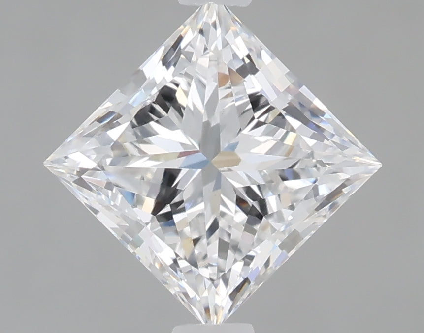 1.57 Carat Princess Shaped, Ideal Cut, D Color, VS1 Clarity, IGI Certified Lab Grown Diamond