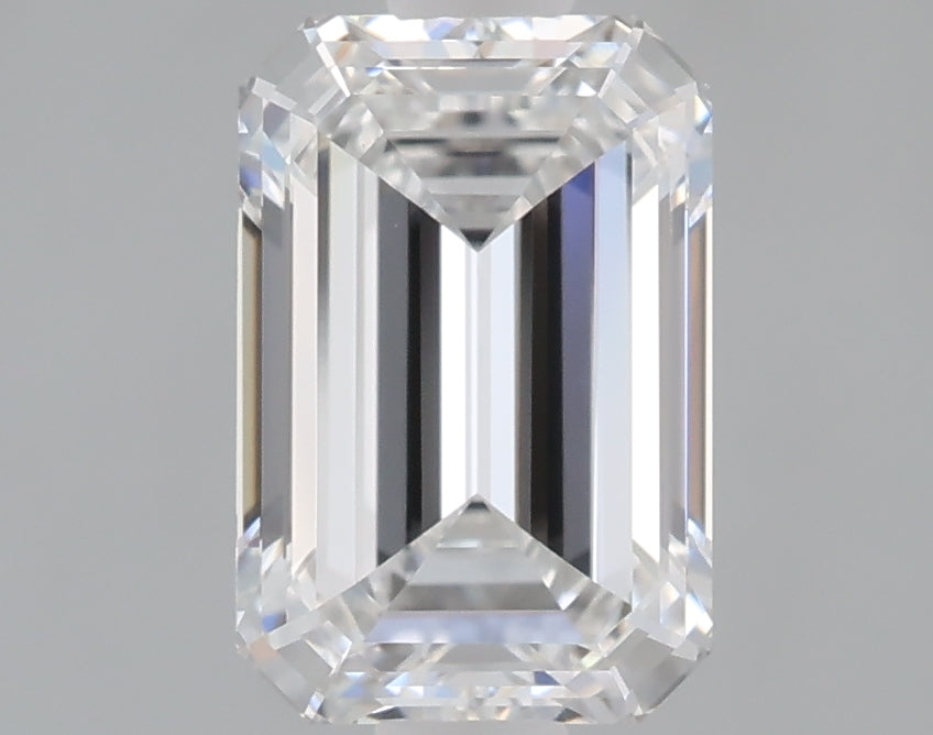 1.59 Carat Emerald Shaped, Ideal Cut, D Color, VVS2 Clarity, IGI Certified Lab Grown Diamond