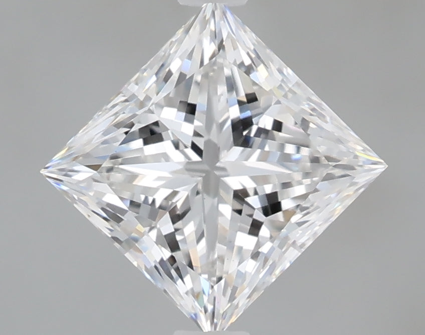 2.10 Carat Princess Shaped, Excellent Cut, D Color, VS1 Clarity, IGI Certified Lab Grown Diamond