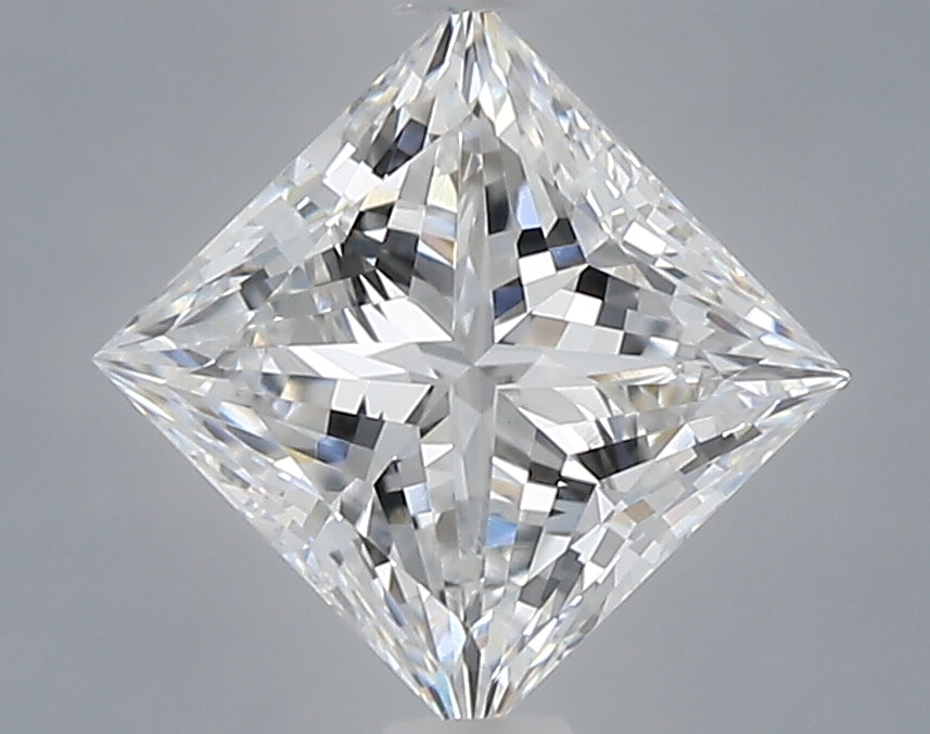 1.10 Carat Princess Shaped, Ideal Cut, D Color, VVS2 Clarity, IGI Certified Lab Grown Diamond