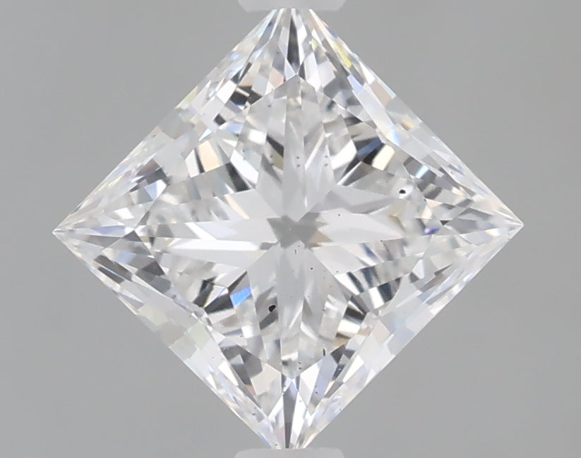 1.56 Carat Princess Shaped, Excellent Cut, E Color, SI1 Clarity, IGI Certified Lab Grown Diamond