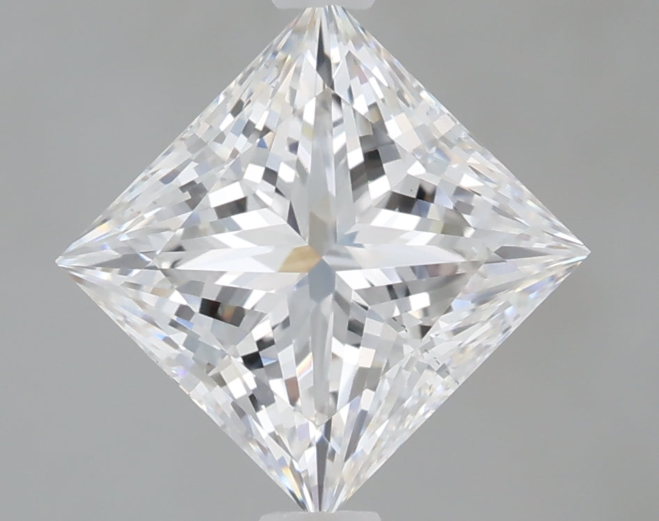 2.09 Carat Princess Shaped, Ideal Cut, E Color, VS2 Clarity, IGI Certified Lab Grown Diamond
