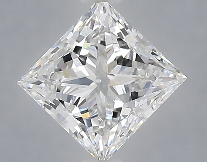 1.09 Carat Princess Shaped, Excellent Cut, D Color, VVS2 Clarity, IGI Certified Lab Grown Diamond