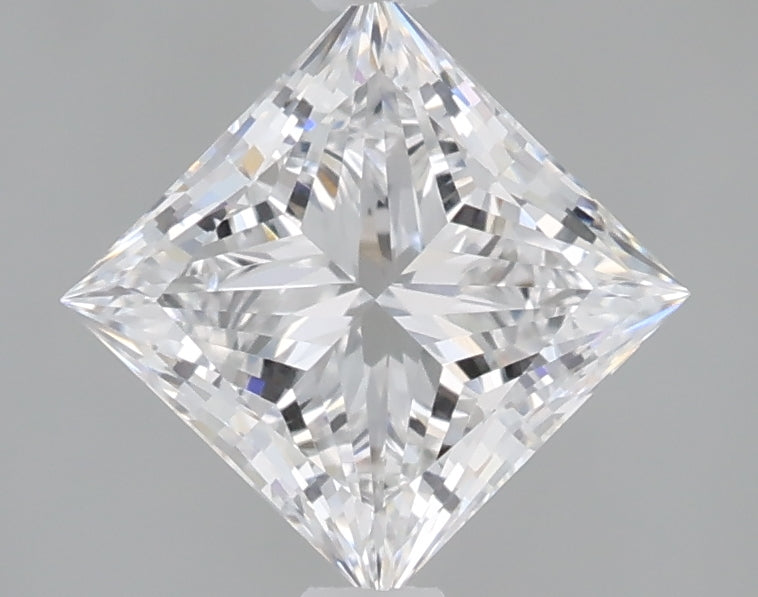 1.09 Carat Princess Shaped, Excellent Cut, D Color, VVS2 Clarity, IGI Certified Lab Grown Diamond
