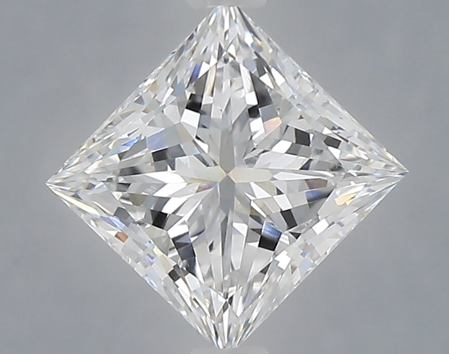1.58 Carat Princess Shaped, Ideal Cut, D Color, VVS2 Clarity, IGI Certified Lab Grown Diamond