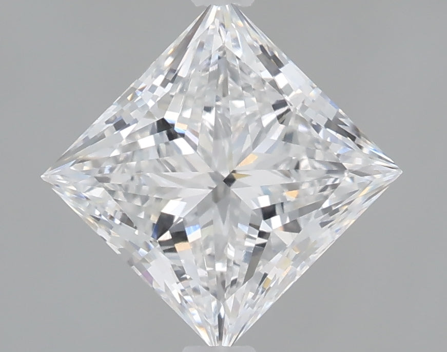 1.54 Carat Princess Shaped, Excellent Cut, D Color, VS1 Clarity, IGI Certified Lab Grown Diamond