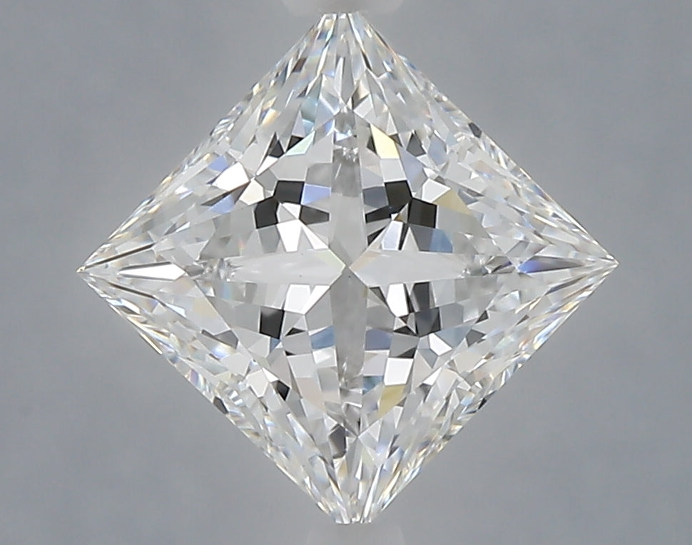 1.60 Carat Princess Shaped, Ideal Cut, D Color, VVS2 Clarity, IGI Certified Lab Grown Diamond