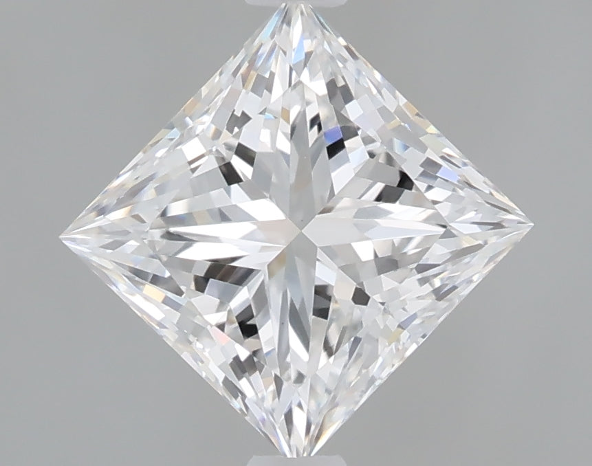 1.56 Carat Princess Shaped, Ideal Cut, E Color, VVS2 Clarity, IGI Certified Lab Grown Diamond