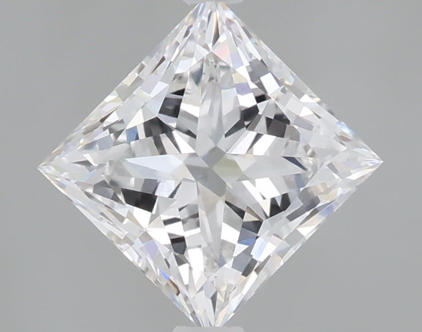 1.56 Carat Princess Shaped, Ideal Cut, D Color, VS1 Clarity, IGI Certified Lab Grown Diamond