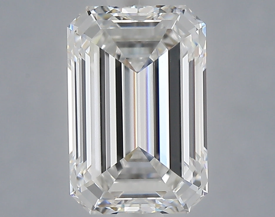 1.57 Carat Emerald Shaped, Ideal Cut, E Color, VVS2 Clarity, IGI Certified Lab Grown Diamond