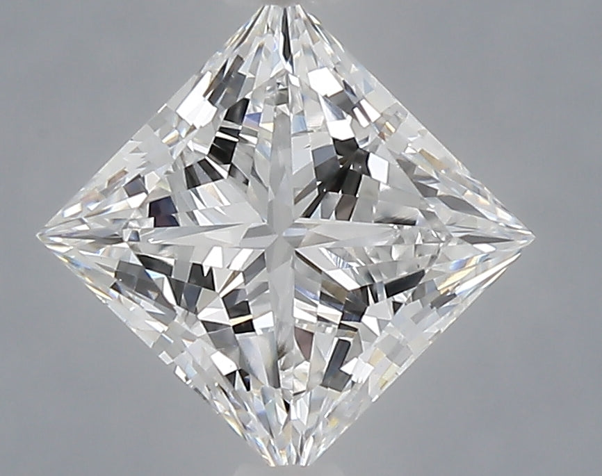 1.10 Carat Princess Shaped, Excellent Cut, D Color, VVS2 Clarity, IGI Certified Lab Grown Diamond