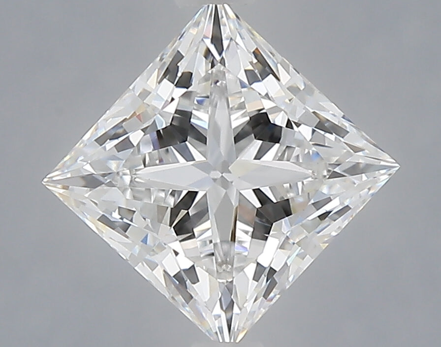 1.60 Carat Princess Shaped, Ideal Cut, D Color, VS1 Clarity, IGI Certified Lab Grown Diamond