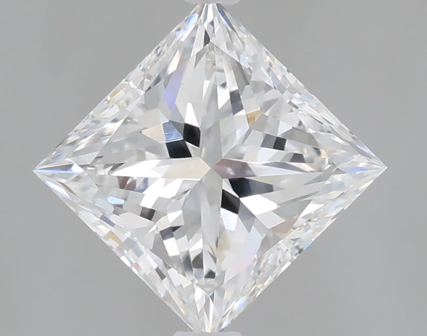 1.59 Carat Princess Shaped, Very Good Cut, E Color, VVS2 Clarity, IGI Certified Lab Grown Diamond