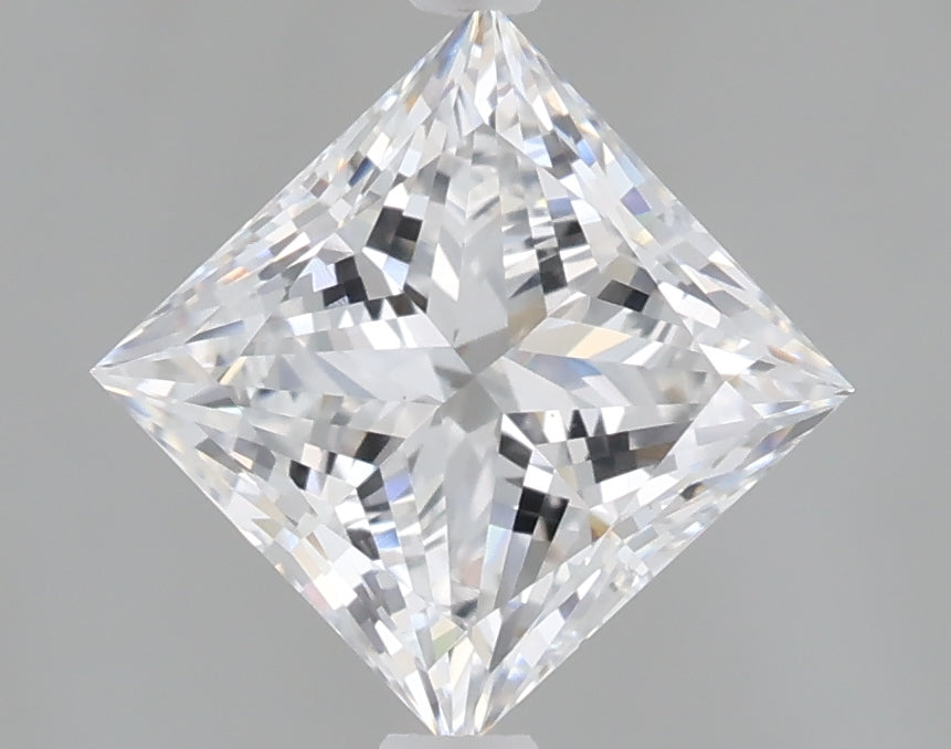1.55 Carat Princess Shaped, Excellent Cut, D Color, VS1 Clarity, IGI Certified Lab Grown Diamond