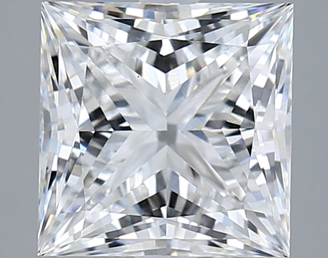 3.08 Carat Princess Shaped, Ideal Cut, E Color, VS1 Clarity, IGI Certified Lab Grown Diamond