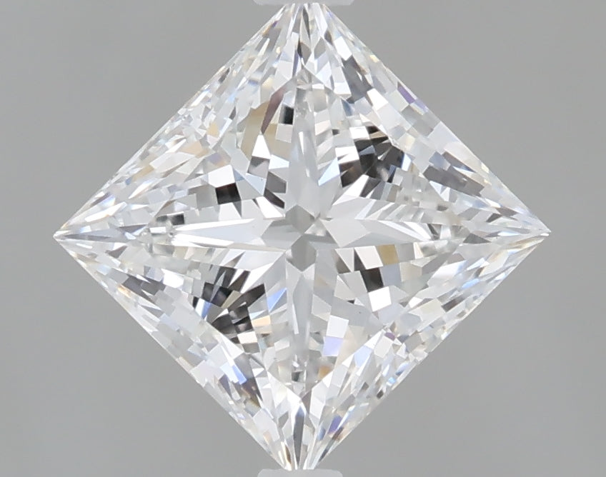 1.58 Carat Princess Shaped, Ideal Cut, E Color, VVS2 Clarity, IGI Certified Lab Grown Diamond