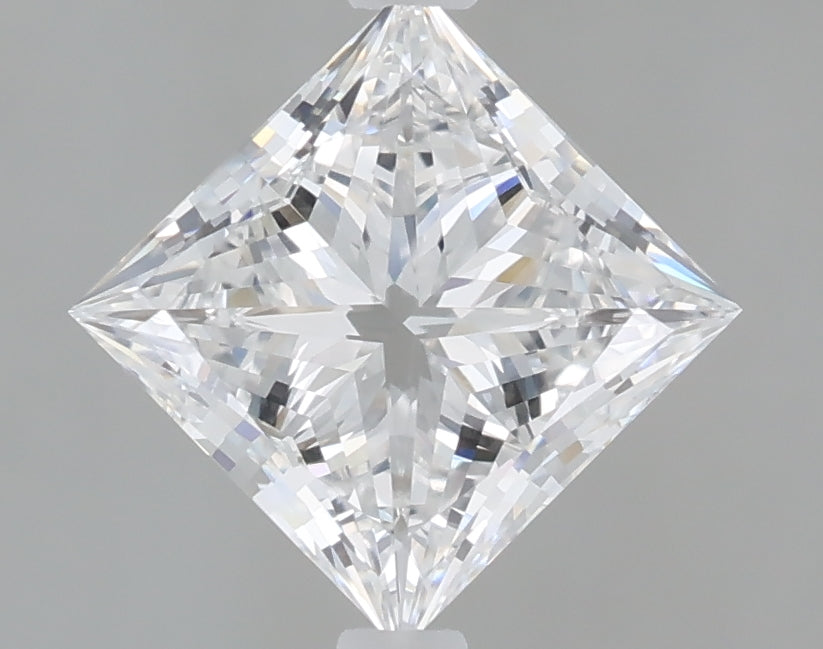 1.60 Carat Princess Shaped, Excellent Cut, D Color, VVS2 Clarity, IGI Certified Lab Grown Diamond