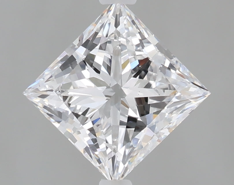 1.55 Carat Princess Shaped, Ideal Cut, D Color, VS1 Clarity, IGI Certified Lab Grown Diamond