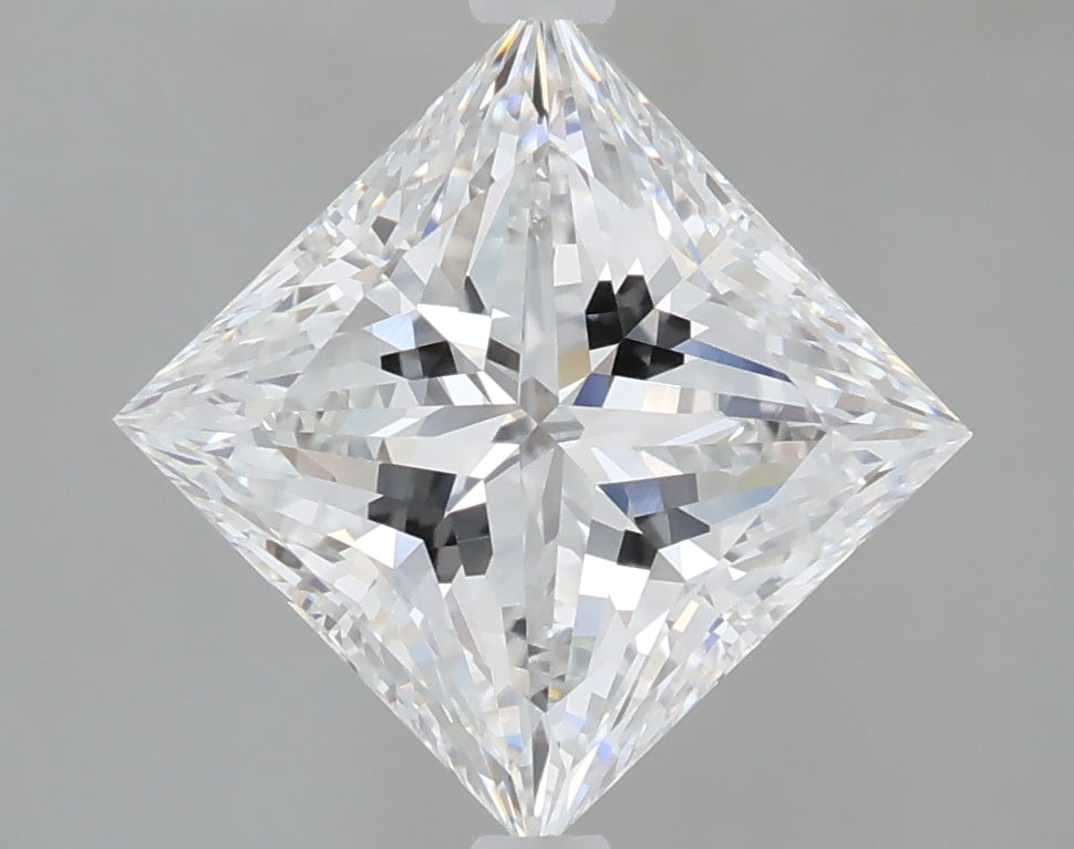 2.59 Carat Princess Shaped, Ideal Cut, E Color, VVS2 Clarity, IGI Certified Lab Grown Diamond