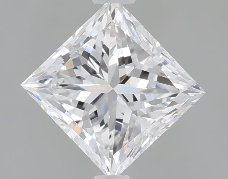 1.08 Carat Princess Shaped, Excellent Cut, D Color, VVS2 Clarity, IGI Certified Lab Grown Diamond