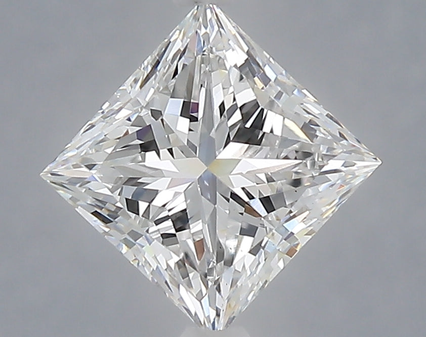 1.59 Carat Princess Shaped, Ideal Cut, E Color, VS1 Clarity, IGI Certified Lab Grown Diamond