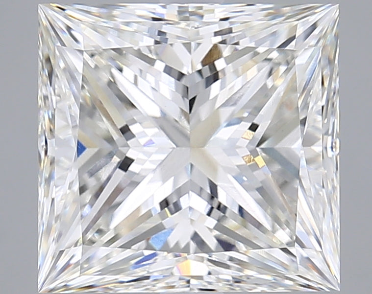6.05 Carat Princess Shaped, Ideal Cut, F Color, VVS2 Clarity, IGI Certified Lab Grown Diamond