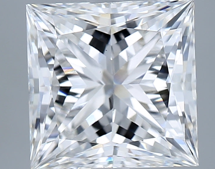 3.04 Carat Princess Shaped, Ideal Cut, E Color, VS2 Clarity, IGI Certified Lab Grown Diamond