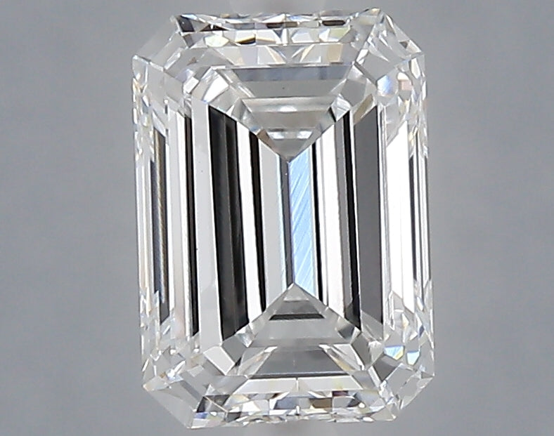 1.56 Carat Emerald Shaped, Ideal Cut, D Color, VS1 Clarity, IGI Certified Lab Grown Diamond