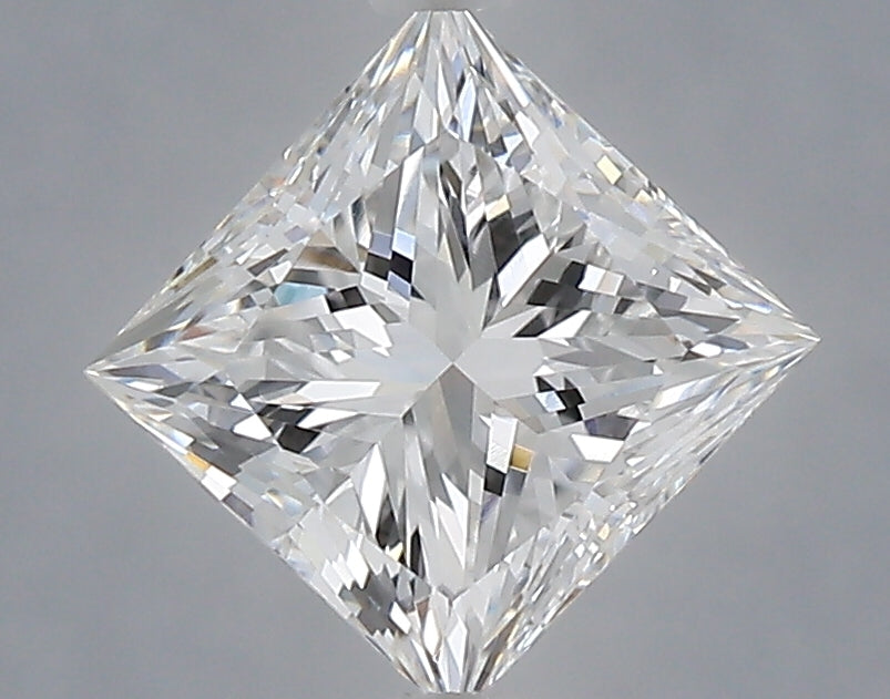 1.59 Carat Princess Shaped, Ideal Cut, E Color, VVS2 Clarity, IGI Certified Lab Grown Diamond