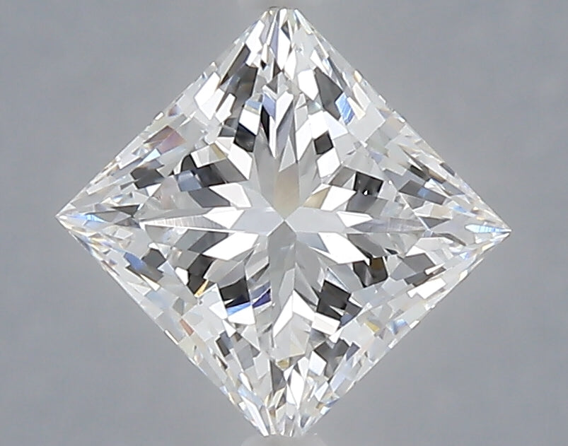 1.57 Carat Princess Shaped, Ideal Cut, D Color, VVS2 Clarity, IGI Certified Lab Grown Diamond