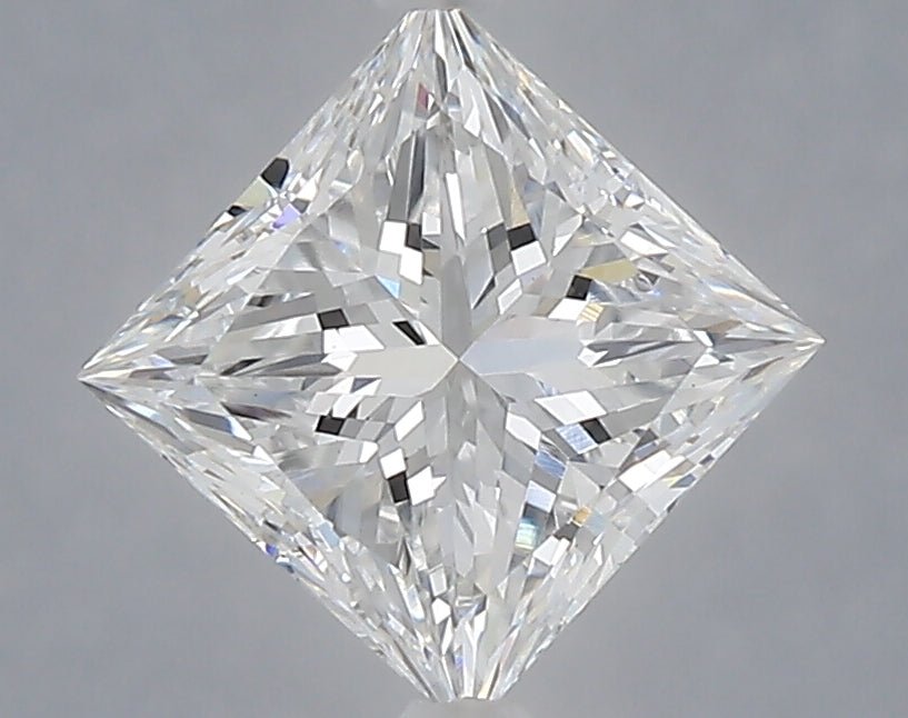 1.60 Carat Princess Shaped, Excellent Cut, E Color, VS1 Clarity, IGI Certified Lab Grown Diamond