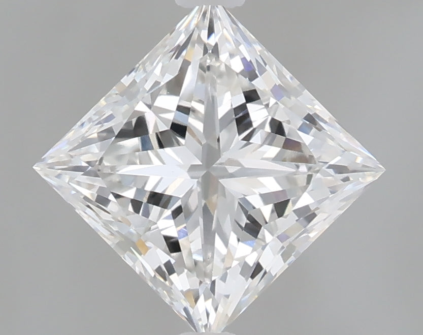 1.56 Carat Princess Shaped, Excellent Cut, E Color, VVS2 Clarity, IGI Certified Lab Grown Diamond