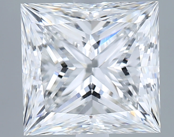 3.10 Carat Princess Shaped, Ideal Cut, E Color, VS1 Clarity, IGI Certified Lab Grown Diamond