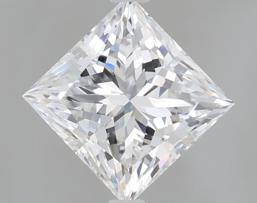1.60 Carat Princess Shaped, Ideal Cut, D Color, VS1 Clarity, IGI Certified Lab Grown Diamond