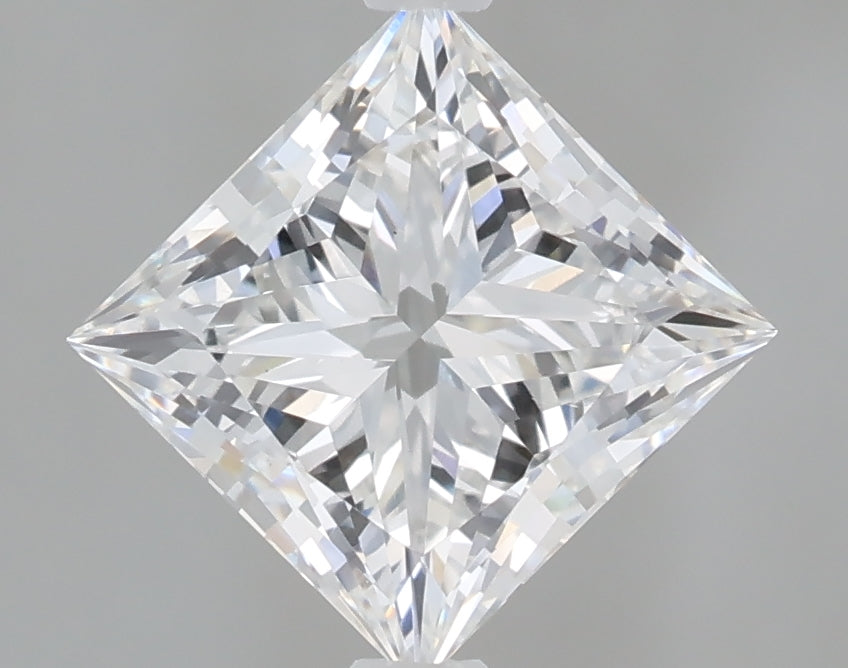 1.60 Carat Princess Shaped, Ideal Cut, D Color, VS1 Clarity, IGI Certified Lab Grown Diamond
