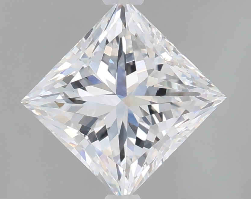 1.59 Carat Princess Shaped, Excellent Cut, D Color, VVS2 Clarity, IGI Certified Lab Grown Diamond