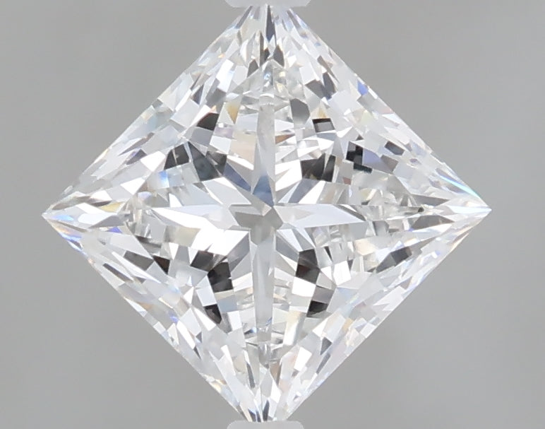 1.60 Carat Princess Shaped, Ideal Cut, D Color, VVS2 Clarity, IGI Certified Lab Grown Diamond