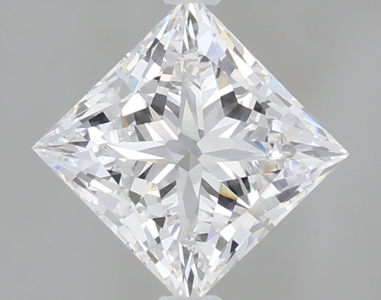 1.60 Carat Princess Shaped, Ideal Cut, D Color, VS1 Clarity, IGI Certified Lab Grown Diamond
