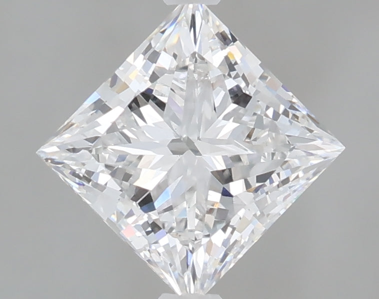 1.50 Carat Princess Shaped, Ideal Cut, D Color, VS1 Clarity, IGI Certified Lab Grown Diamond