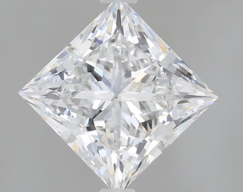 1.56 Carat Princess Shaped, Ideal Cut, D Color, VS1 Clarity, IGI Certified Lab Grown Diamond