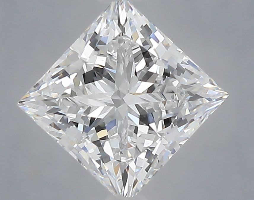1.10 Carat Princess Shaped, Ideal Cut, D Color, VVS2 Clarity, IGI Certified Lab Grown Diamond
