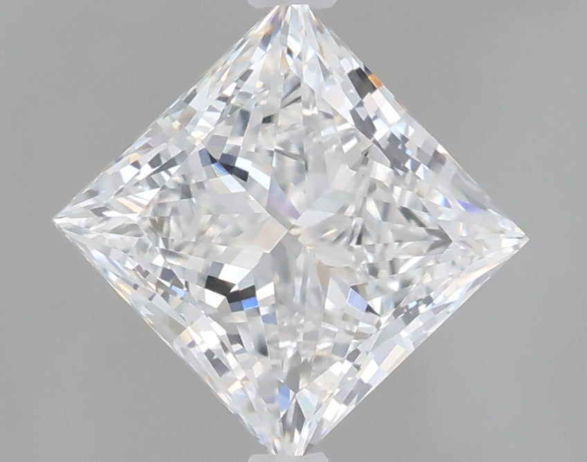 1.58 Carat Princess Shaped, Ideal Cut, D Color, VVS2 Clarity, IGI Certified Lab Grown Diamond