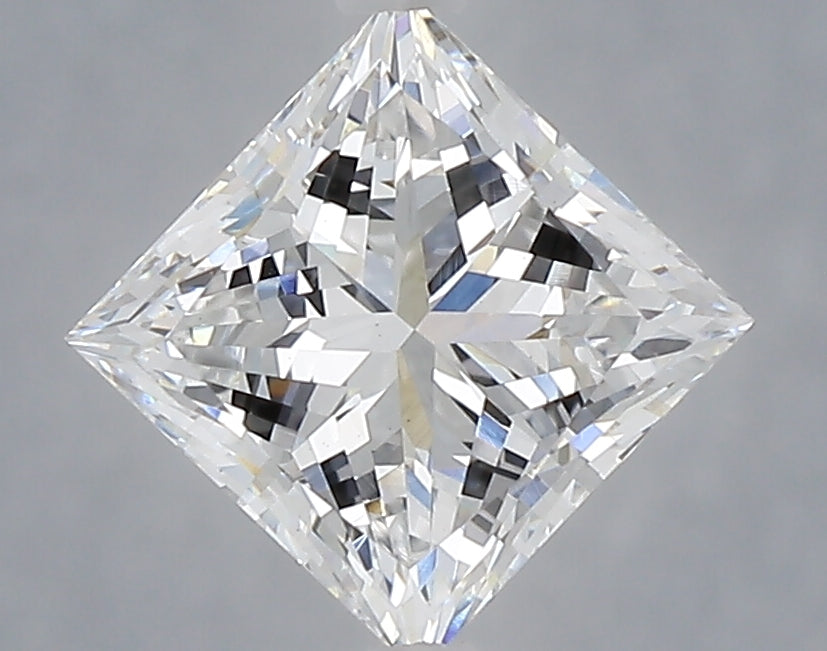 1.59 Carat Princess Shaped, Excellent Cut, E Color, VS1 Clarity, IGI Certified Lab Grown Diamond