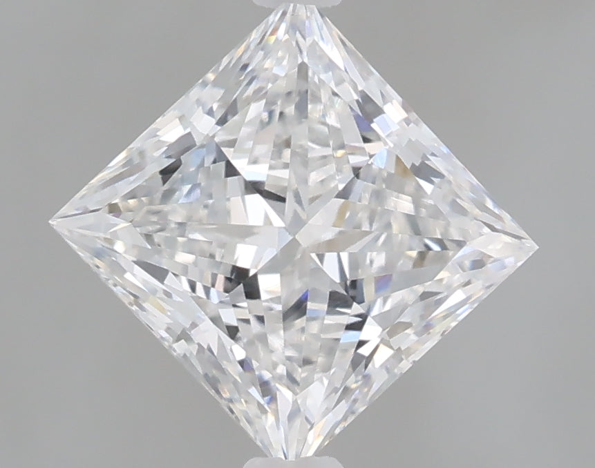 1.59 Carat Princess Shaped, Ideal Cut, D Color, VVS2 Clarity, IGI Certified Lab Grown Diamond