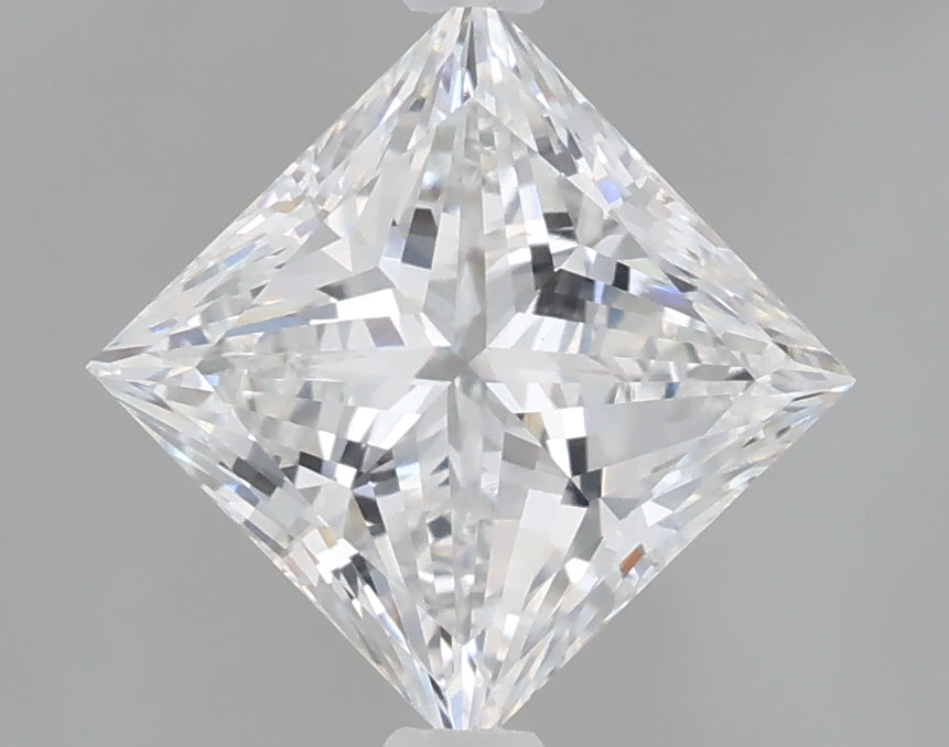 1.58 Carat Princess Shaped, Excellent Cut, E Color, VVS2 Clarity, IGI Certified Lab Grown Diamond