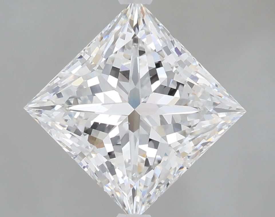 3.09 Carat Princess Shaped, Ideal Cut, E Color, VS1 Clarity, IGI Certified Lab Grown Diamond