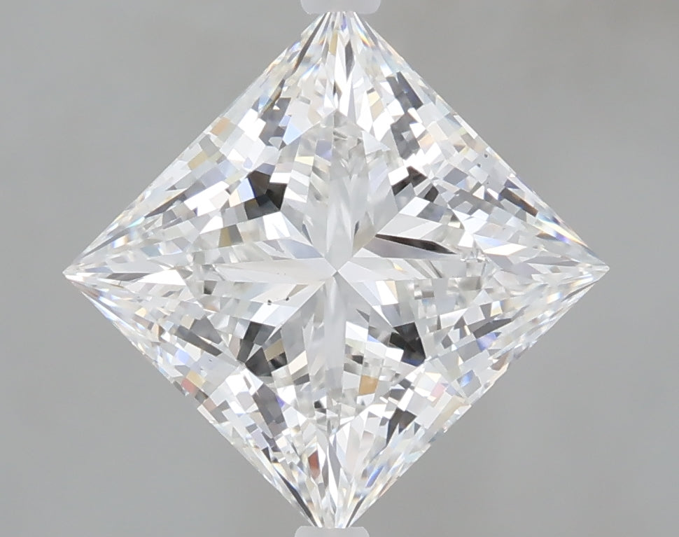 3.07 Carat Princess Shaped, Ideal Cut, E Color, VS1 Clarity, IGI Certified Lab Grown Diamond