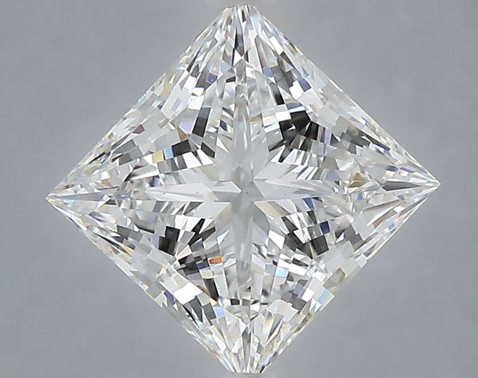 3.07 Carat Princess Shaped, Ideal Cut, E Color, VS1 Clarity, IGI Certified Lab Grown Diamond