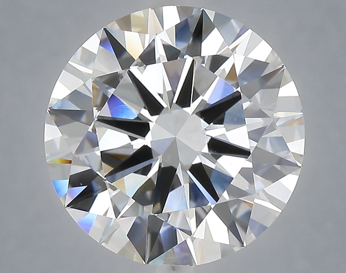 6.06 Carat Round Shaped, Excellent Cut, E Color, VVS2 Clarity, IGI Certified Lab Grown Diamond